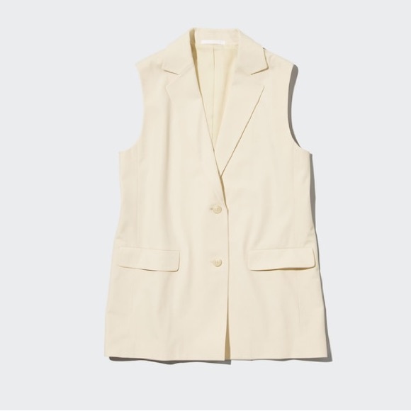 Uniqlo Long Cream Vest - Small - Picture 1 of 6